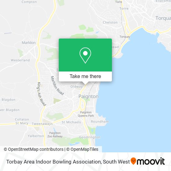 Torbay Area Indoor Bowling Association map