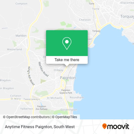 Anytime Fitness Paignton map