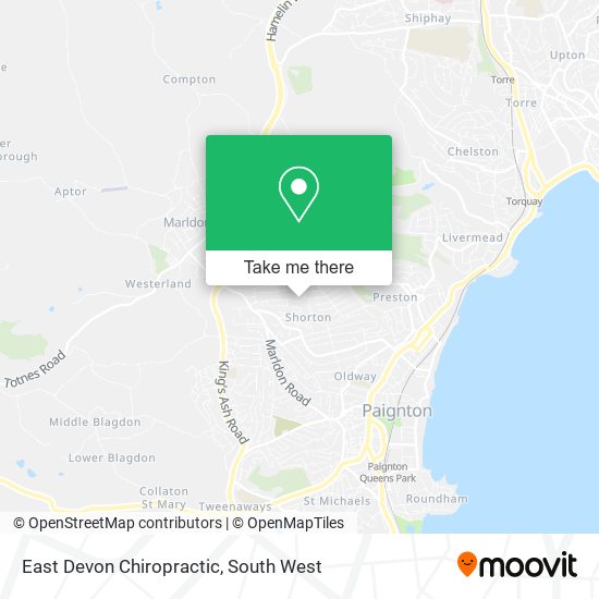East Devon Chiropractic map