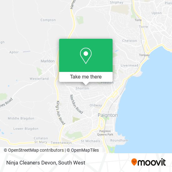Ninja Cleaners Devon map