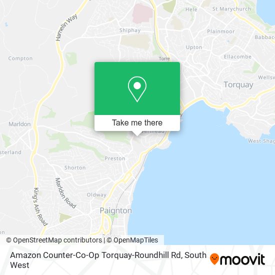 Amazon Counter-Co-Op Torquay-Roundhill Rd map