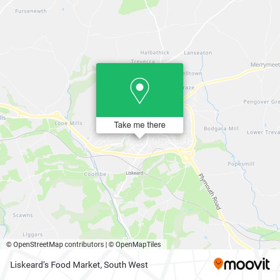 Liskeard's Food Market map
