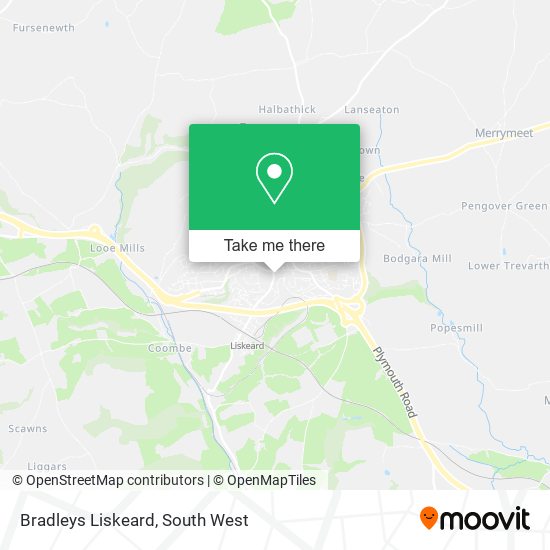 Bradleys Liskeard map