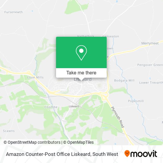 Amazon Counter-Post Office Liskeard map