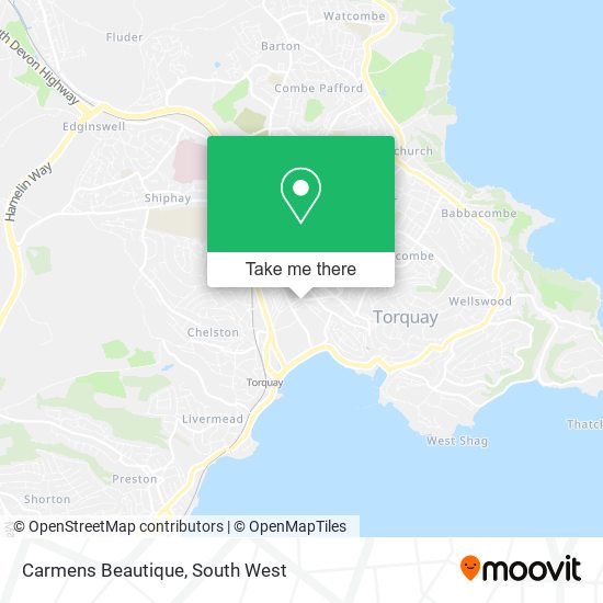 Carmens Beautique map