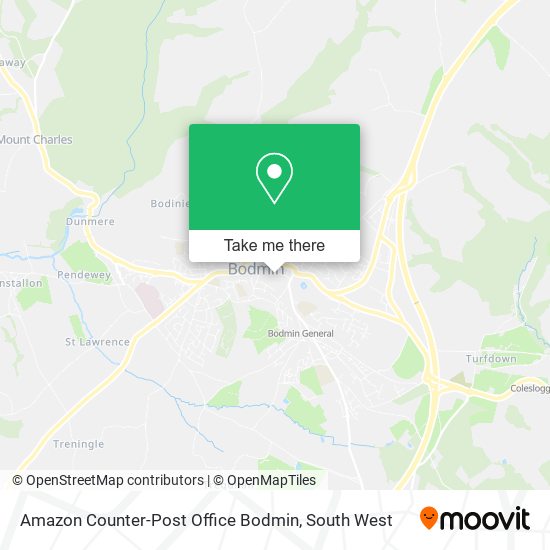 Amazon Counter-Post Office Bodmin map