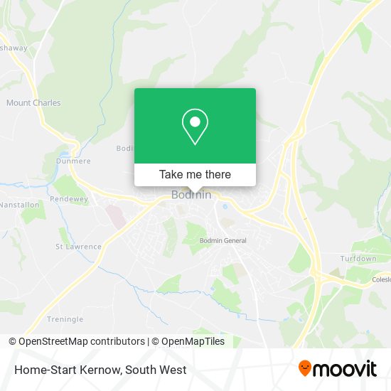 Home-Start Kernow map