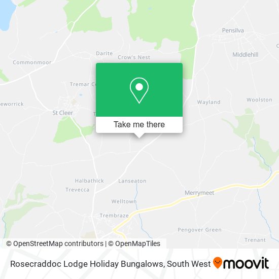 Rosecraddoc Lodge Holiday Bungalows map