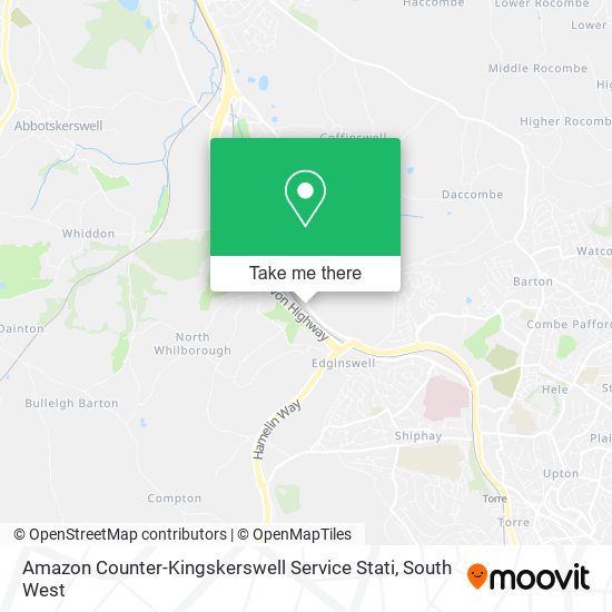 Amazon Counter-Kingskerswell Service Stati map