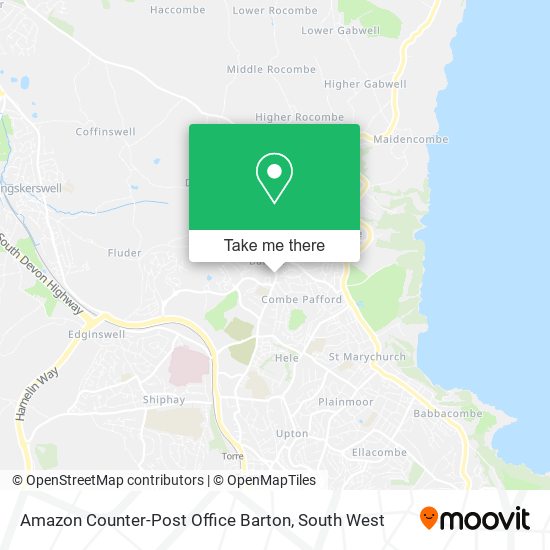 Amazon Counter-Post Office Barton map