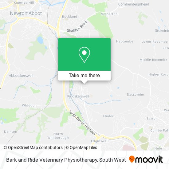 Bark and Ride Veterinary Physiotherapy map