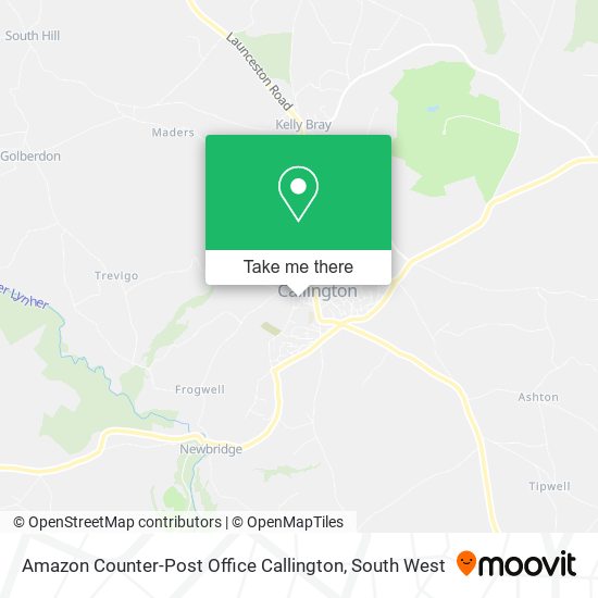 Amazon Counter-Post Office Callington map