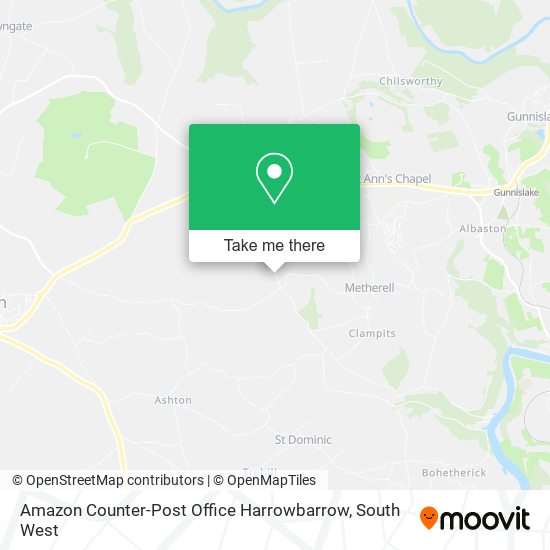 Amazon Counter-Post Office Harrowbarrow map