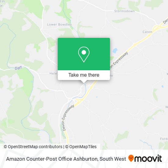 Amazon Counter-Post Office Ashburton map