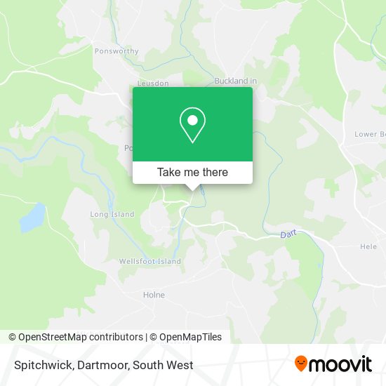 Spitchwick, Dartmoor map