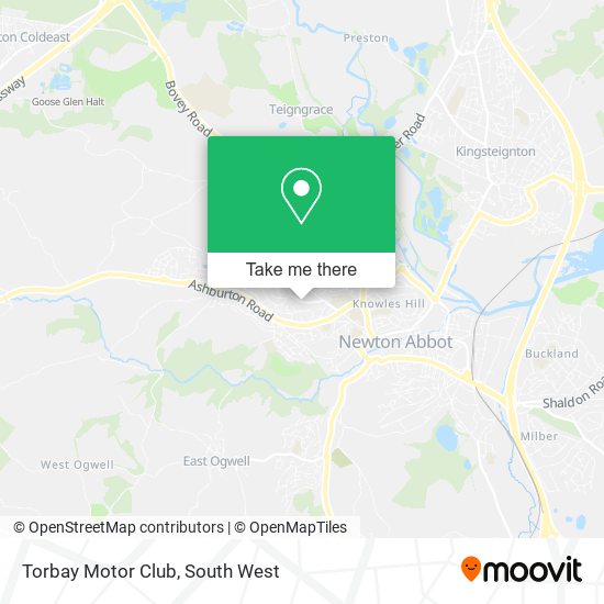 Torbay Motor Club map