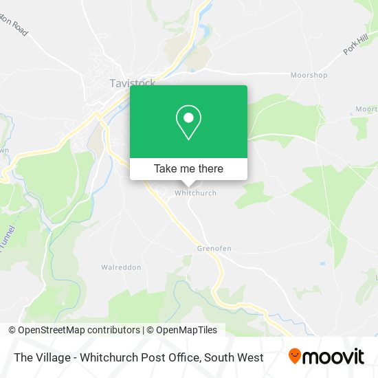 The Village - Whitchurch Post Office map
