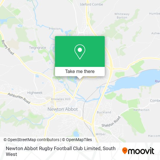 Newton Abbot Rugby Football Club Limited map