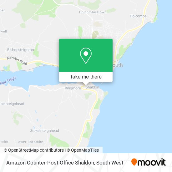 Amazon Counter-Post Office Shaldon map