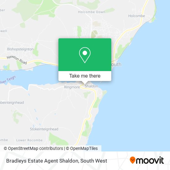 Bradleys Estate Agent Shaldon map