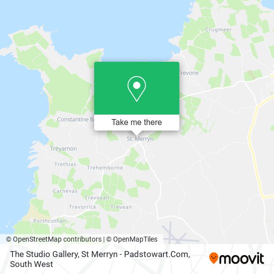 The Studio Gallery, St Merryn - Padstowart.Com map