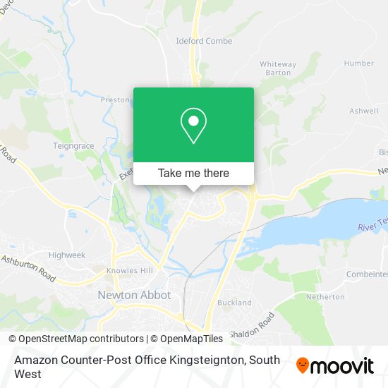 Amazon Counter-Post Office Kingsteignton map