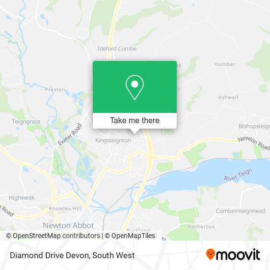 Diamond Drive Devon map