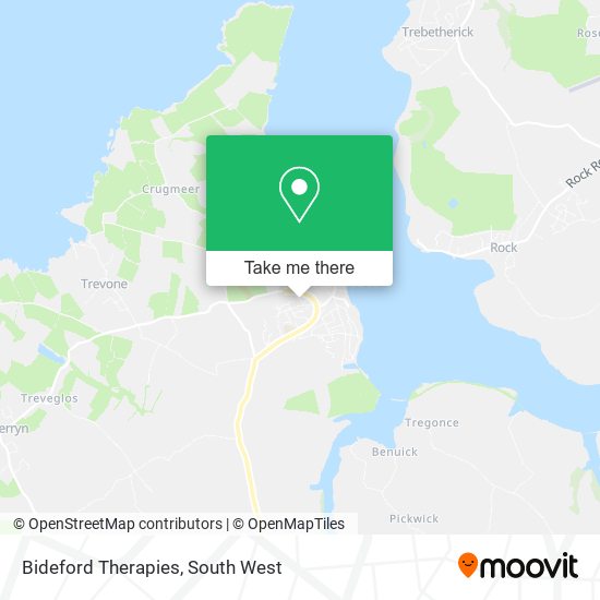 Bideford Therapies map