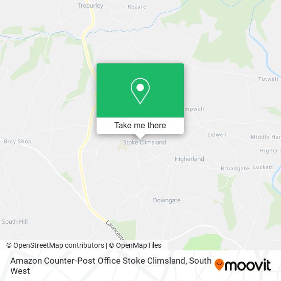 Amazon Counter-Post Office Stoke Climsland map