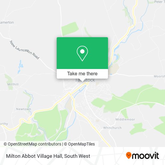 Milton Abbot Village Hall map