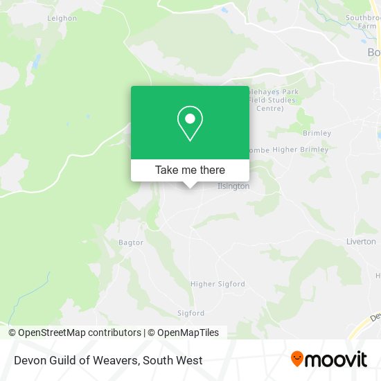 Devon Guild of Weavers map