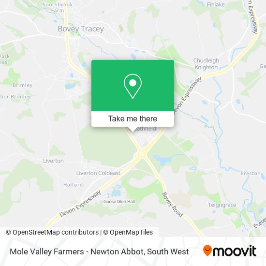 Mole Valley Farmers - Newton Abbot map