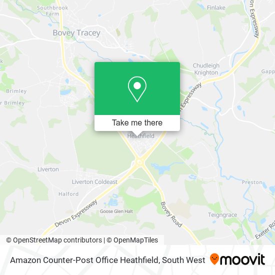 Amazon Counter-Post Office Heathfield map