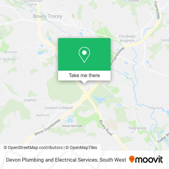 Devon Plumbing and Electrical Services map