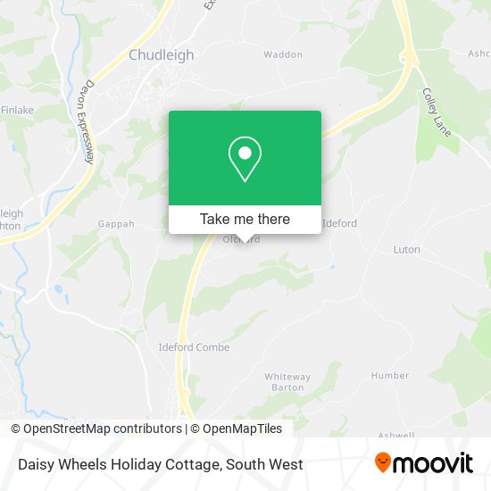 Daisy Wheels Holiday Cottage map