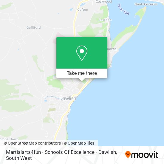 Martialarts4fun - Schools Of Excellence - Dawlish map