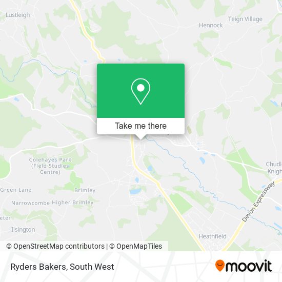 Ryders Bakers map