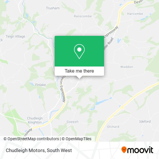 Chudleigh Motors map