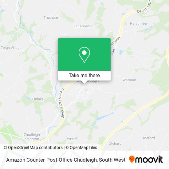 Amazon Counter-Post Office Chudleigh map