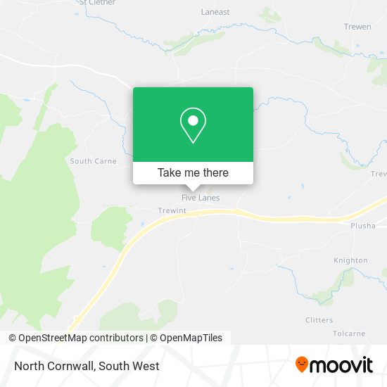 North Cornwall map