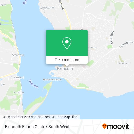 Exmouth Fabric Centre map