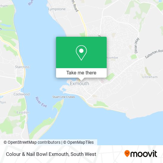 Colour & Nail Bowl Exmouth map