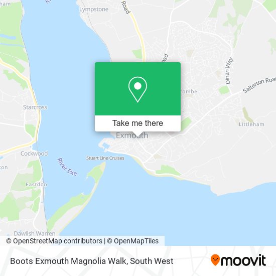 Boots Exmouth Magnolia Walk map