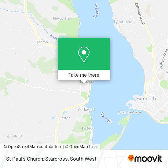 St Paul's Church, Starcross map