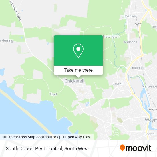 South Dorset Pest Control map