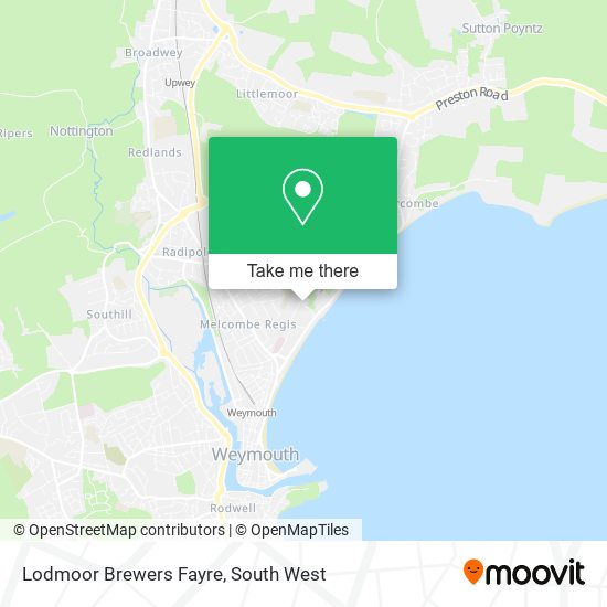 Lodmoor Brewers Fayre map