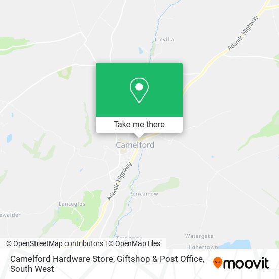 Camelford Hardware Store, Giftshop & Post Office map