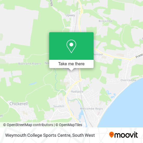 Weymouth College Sports Centre map