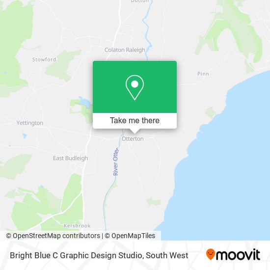 Bright Blue C Graphic Design Studio map