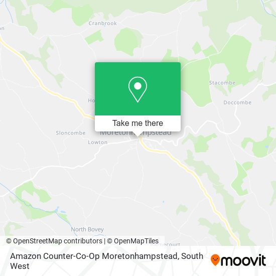 Amazon Counter-Co-Op Moretonhampstead map